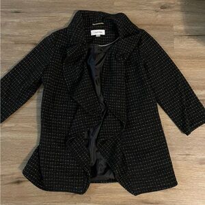 Calvin Klein Women's Black and White Open Cardigan
